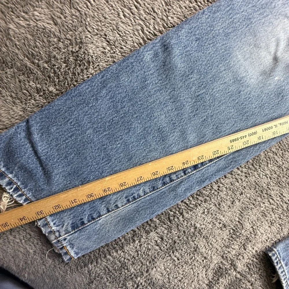 Y2K Vintage Levis 501 Jeans Mens 34x34 Distressed Light Wash Denim Button Fly